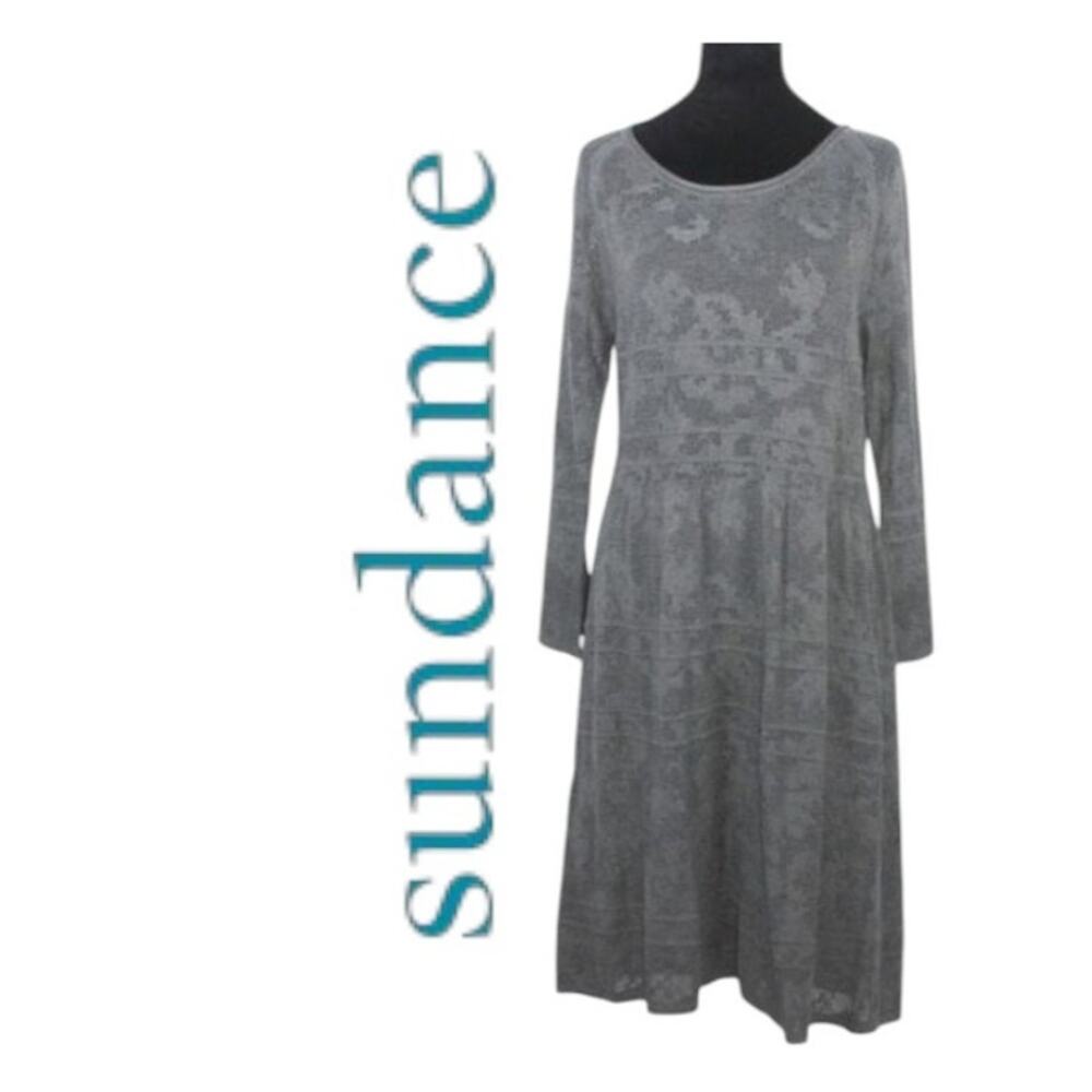 BNWT Sundance Grey Crewneck Dress Size Large Petite